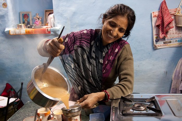 Indian woman cooking