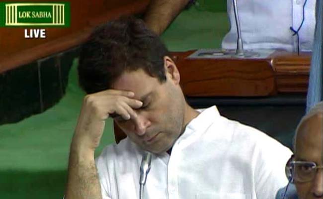 Rahul Gandhi Sleeping