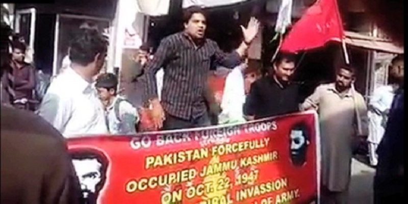 Protesters organize silence black day protests pok