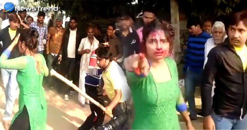 beating woman in mainpuri Uttar Pradesh