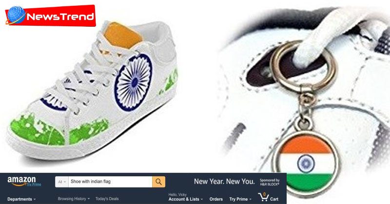 amazon selling indian flage shoes