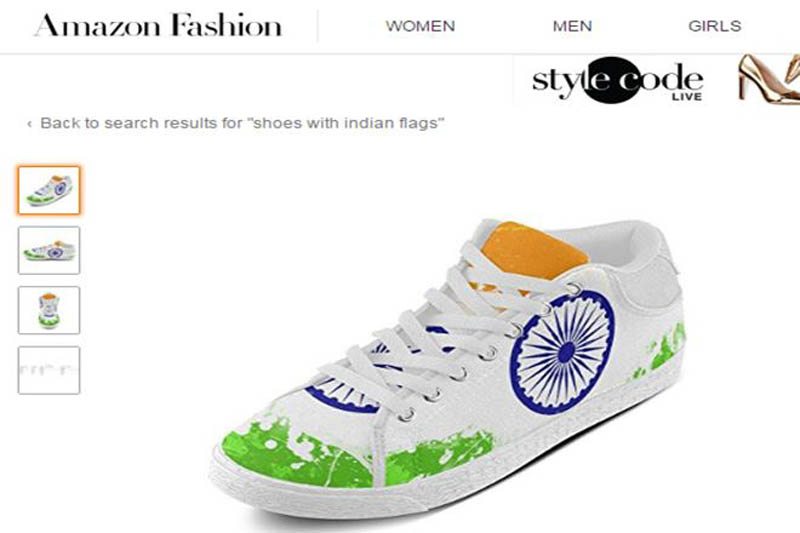 amazon selling indian flage shoes