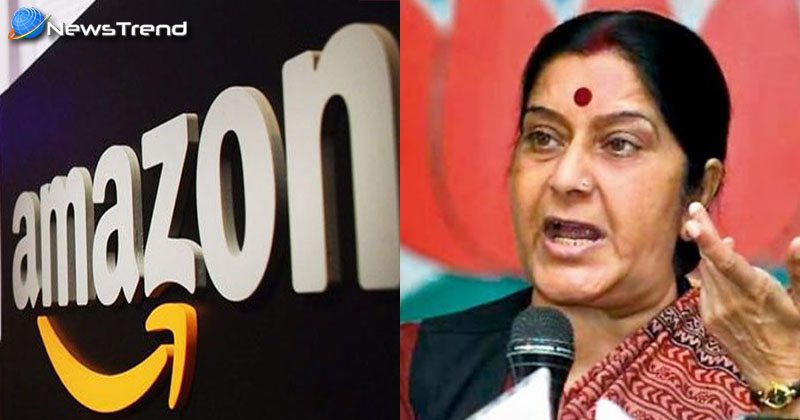 sushma swaraj warn amazon