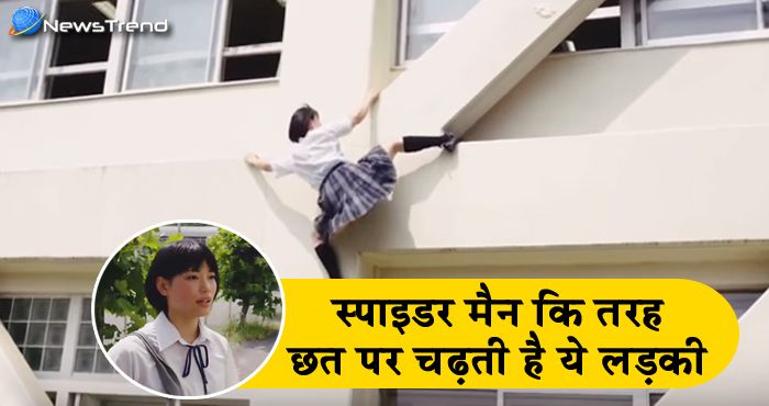 महज 5 सेकंड में स्कूल की छत पर चढ़ गयी लड़की और फिर… वीडियो वाइरल!