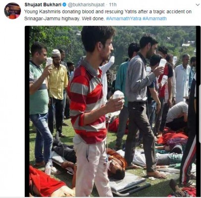 Kashmiri donate blood to amaranth yatris
