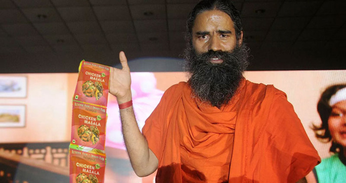 Ramdevs patanjali selling chicken masala, बाबा रामदेव, पतंजलि, चिकन मसाला, Baba Ramdev Patanjali Chicken Masala, Patanjali Meat masala