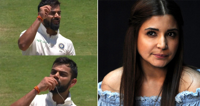 Virat kohli century kissed engagement ring