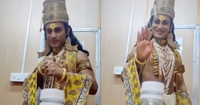 कृष्णा बन चमत्कारी अंदाज में पूरा किया 'बोतल कैप चैलेंज', देखे Video