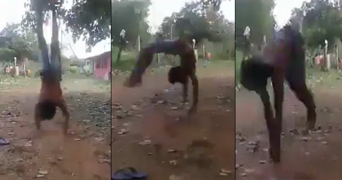 गाँव के बच्चे ने दिखाई गज़ब की कलाबाजी, एक ही बार में लगाई 30 गुलाटीयां, Video वायरल