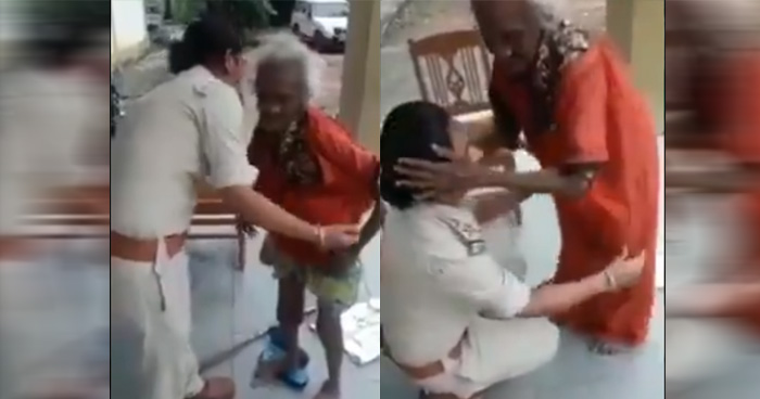 Video: महिला पुलिसकर्मी ने वृद्धा को पहनाए कपड़े, हाथों से डाली पैरो में चप्पल, अम्मा हुई भावुक