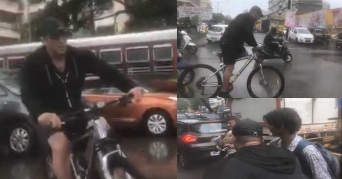 Video: लग्जरी कार छोड़ साईकिल से शूटिंग पर पहुंचे सलमान, लोग बोले 'भाई को भी चालान का इतना डर..'