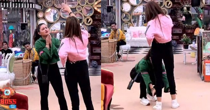 Bigg Boss में बिगड़े रश्मि देसाई के हालात, हाथ जोड़ माहिरा शर्मा के पैरो में गिर गई, देखे Video