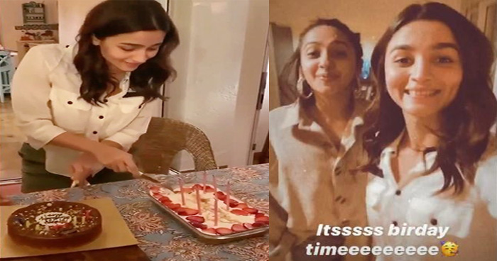आलिया भट्ट ने एक साथ काटे दो केक, आधी रात का मनाया जन्मदिन का जश्न, विडियो हो रहा वायरल