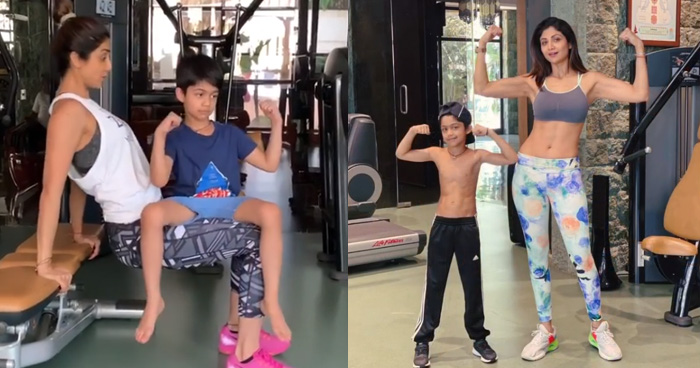 कोरोना के चलते घर में बंद हुई शिल्पा शेट्टी, खुद के साथ बेटे को भी रख रही फिट, Video वायरल