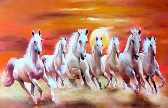 Vastu Shastra घर म लगए भगत हए 7 घड क तसवर सफलत परगत और  तकत क हत ह परतक Vastu Shastra Painting of 7 horses running in the  house are symbols of