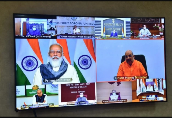 narendra modi at video conference