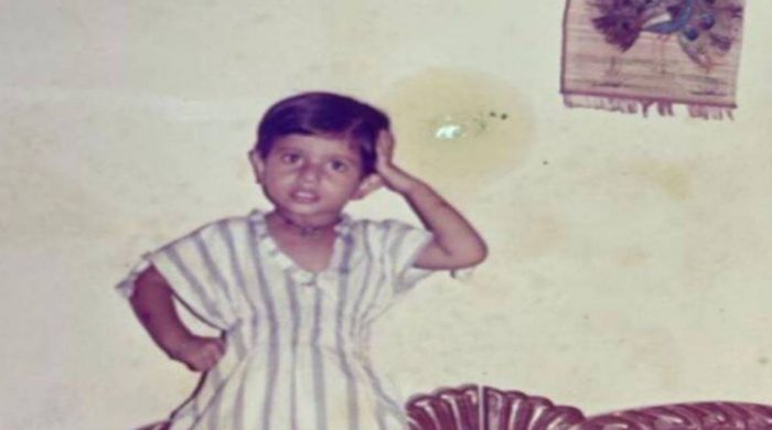 Yuzvendra Chahal as girl in childhood