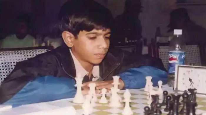 Yuzvendra Chahal young playing chess