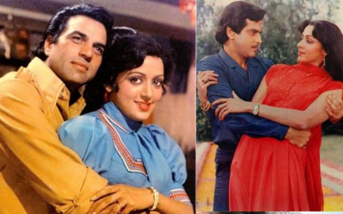 dharmendra hema malini and jitendra