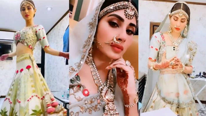 mouni roy bridal look