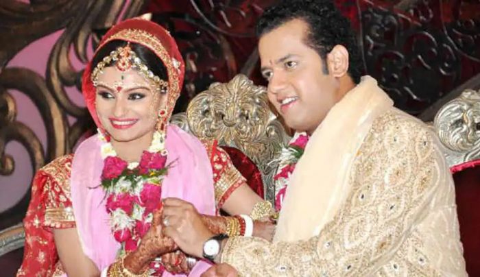Rahul Mahajan with his 2nd wife Dimpy