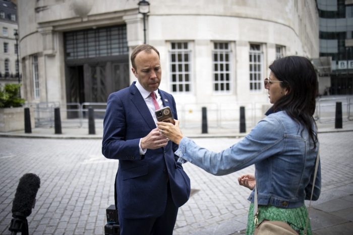 British Health Minister matt hancock