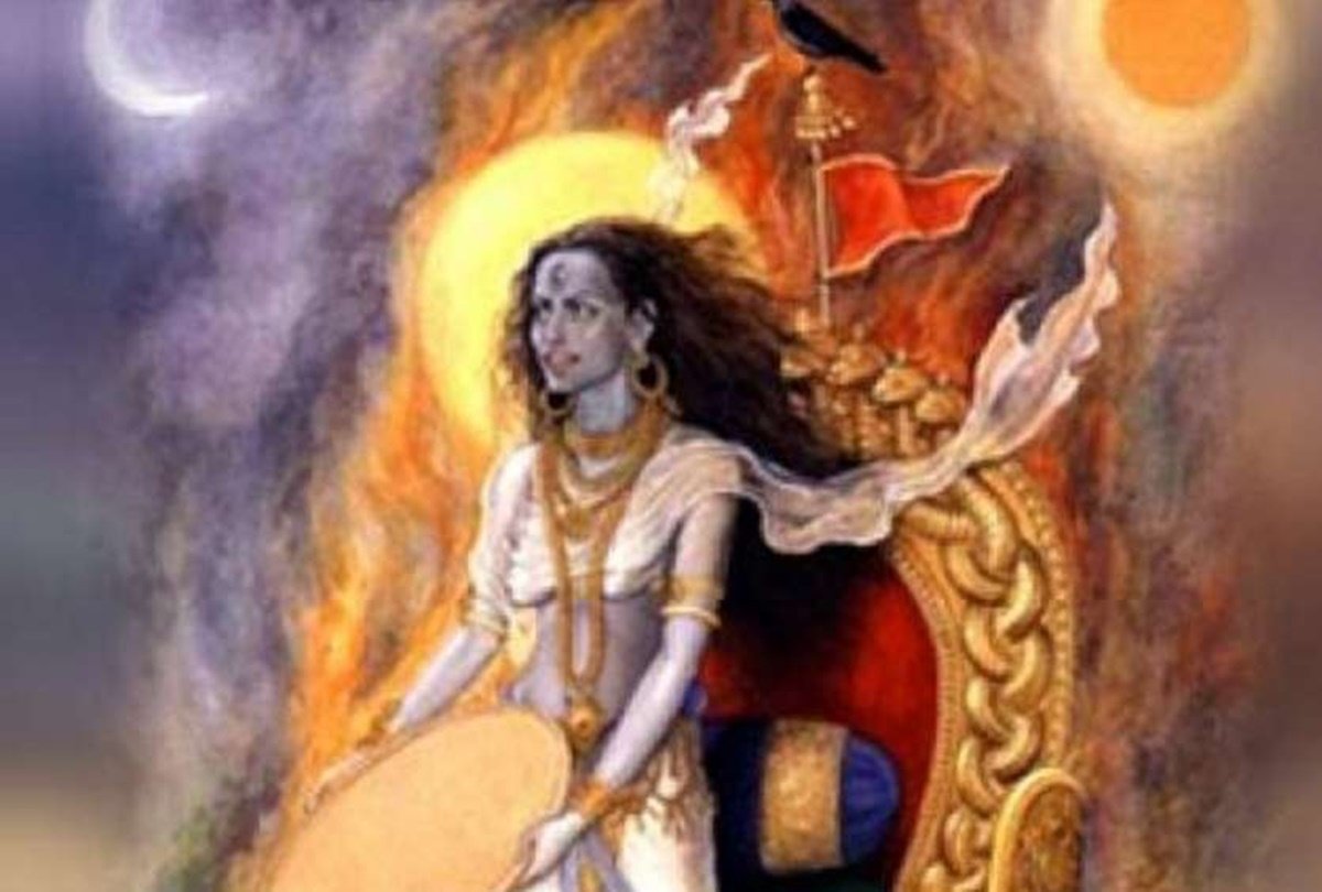 Какой бог олицетворен в трех лицах. Дхумавати богиня. Махавидья Дхумавати. Кали Дхумавати. Дхумавати богиня мантра.