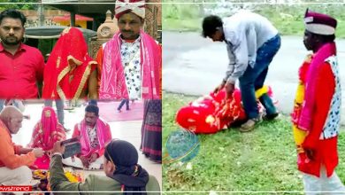 groom brother beats bride on road