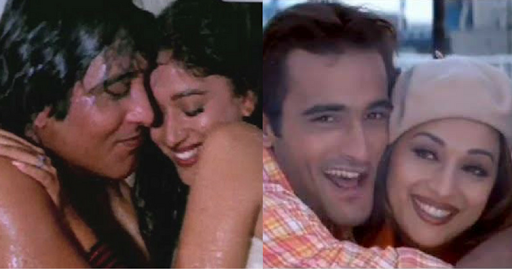 madhuri dixit and vinod khanna and akshay khanna