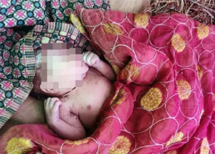 mother threw girl child in dung heap then police saved her life