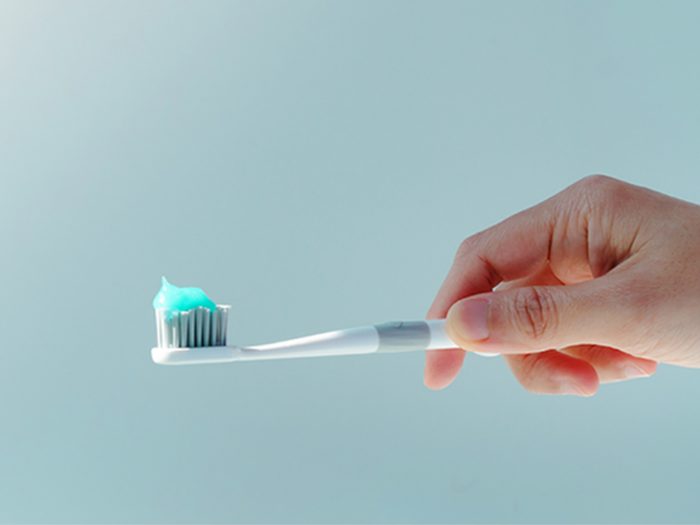 toothbrush with paste