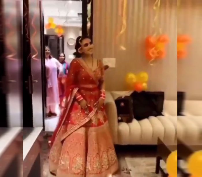 welcome bride in unique way 
