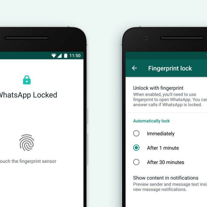 whatsapp fingerprint lock