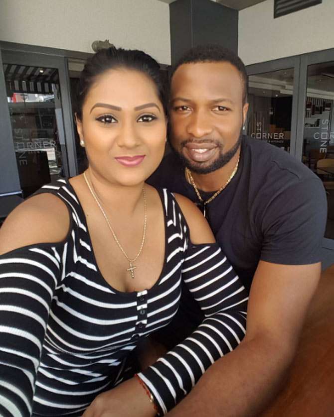 West indies Cricketer And Wife