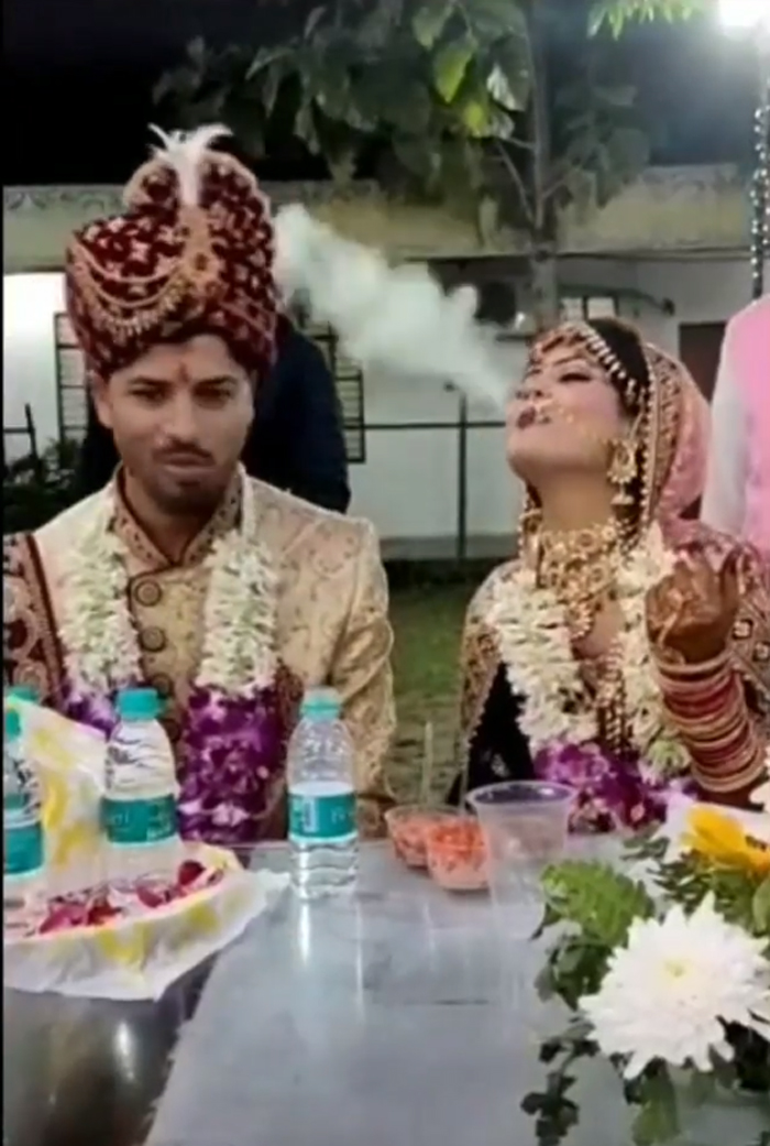 bride-smoking-during-wedding-video