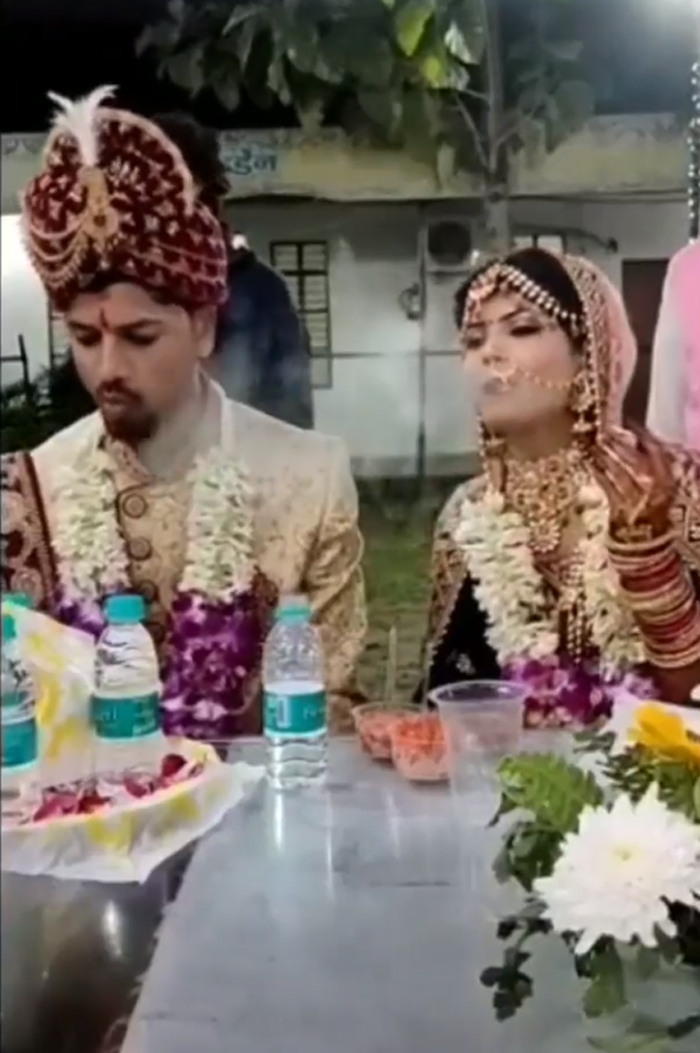 bride-smoking-during-wedding-video