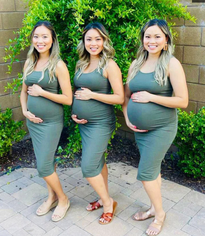 triplets sisters pregnant at same time