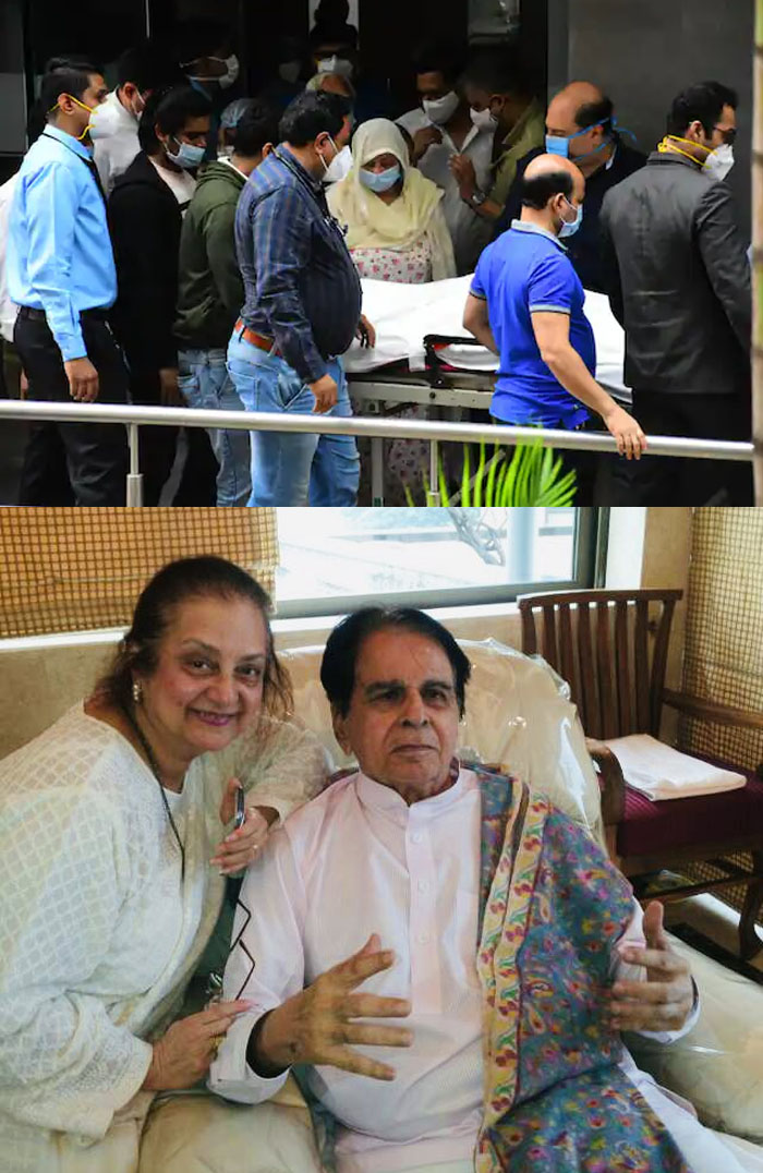 dilip kumar funeral bollywood star