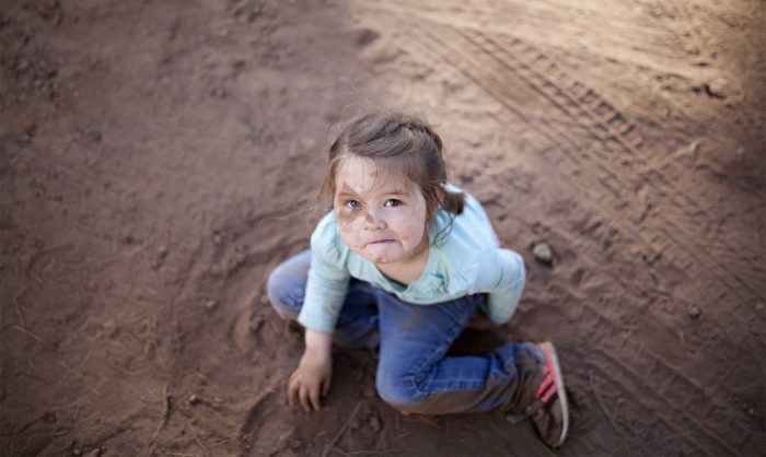 kids playing with soil