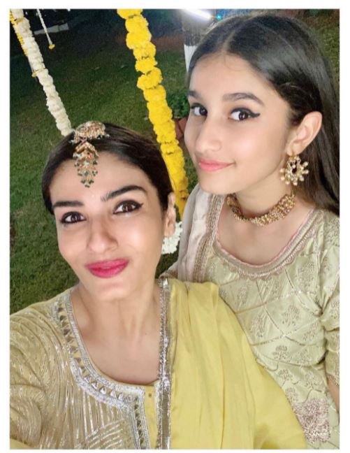 raveena tandon with daughter rasha tandon 