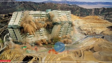 bulding falling