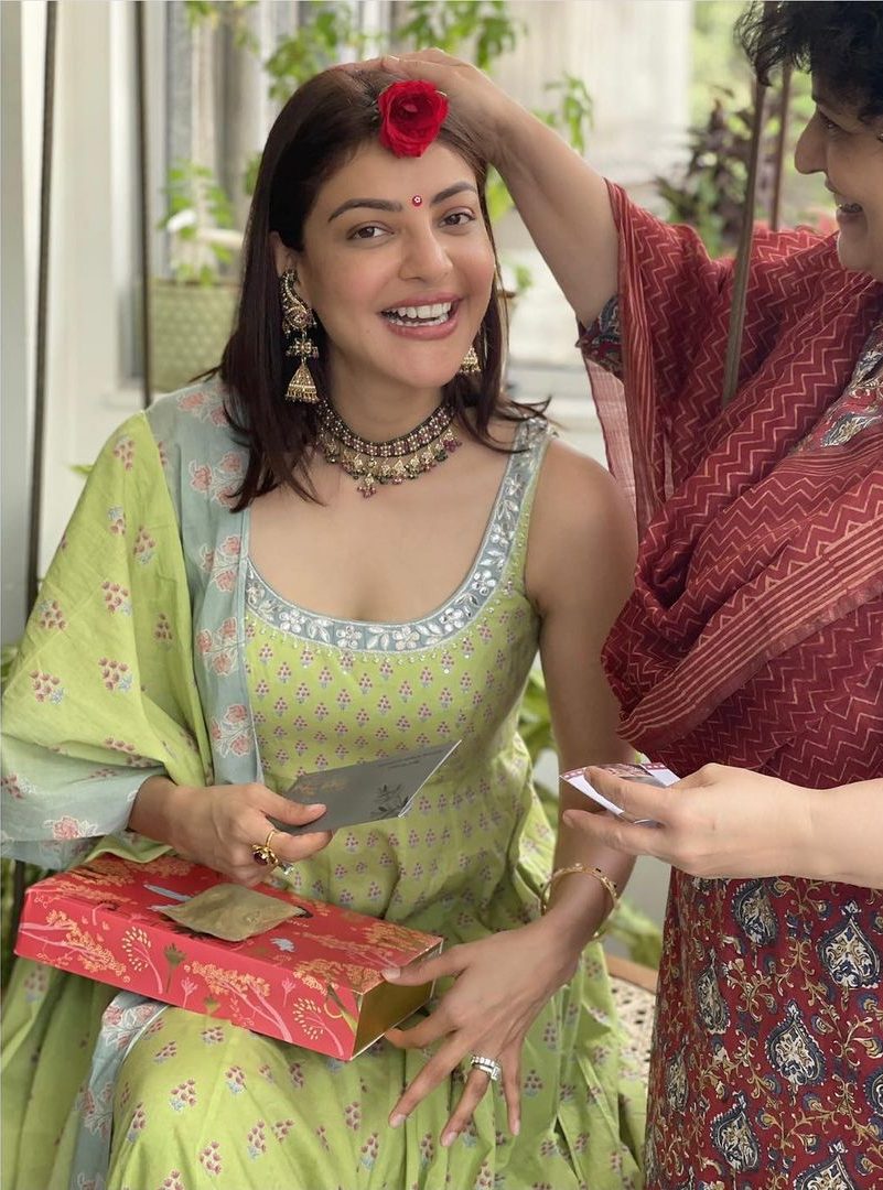 kajal aggarwal hariyali teej