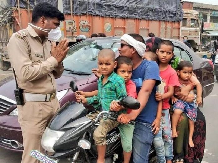 uttar-pradesh-police-issued-challan-bike-rider