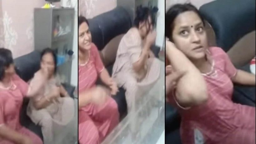 Daughter in law slaps mother in law video