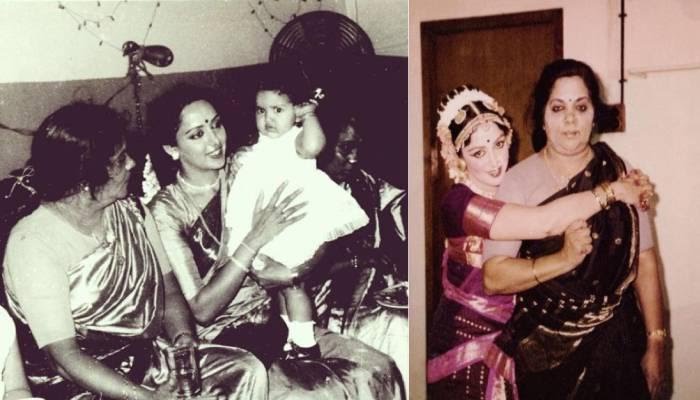 Hema Malini And His Mother