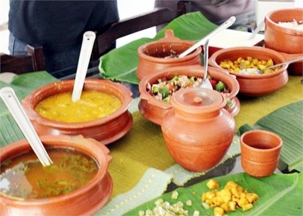 food in clay pot