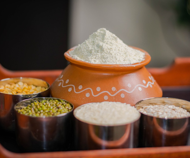 food in clay pot