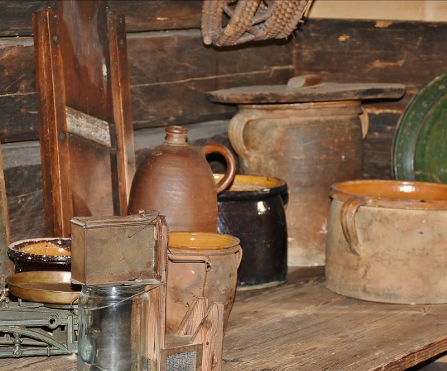 food in clay pot