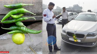 nimbu mirchi in car