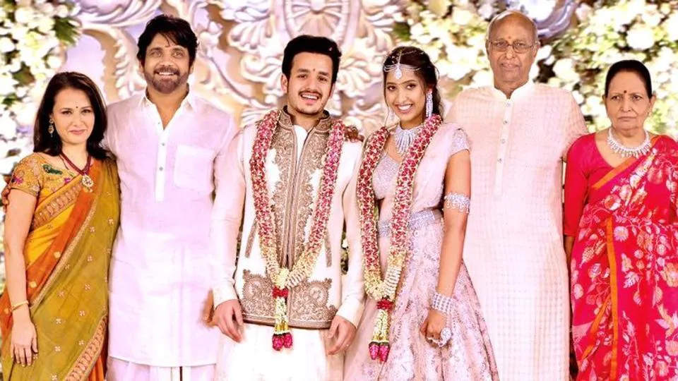 Akhil Akkineni and Shriya Bhupal Reddy